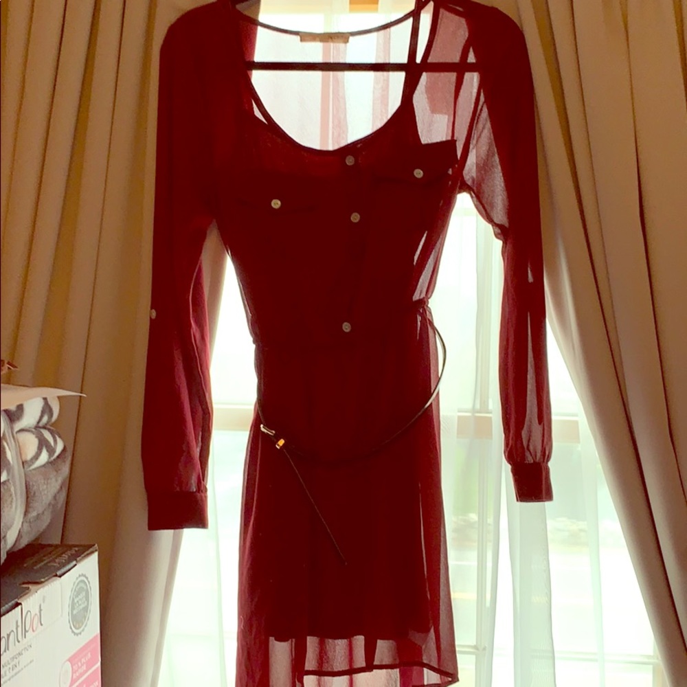 Burgundy dress